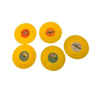 Vintage Childrens Golden‎ Records Disney Pluto Mickey Mouse Yellow Vinyl Lot